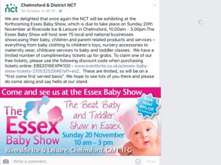Ann-NCT Star winner, and Ronnie,Regional Fundraising Vol, will be chatting about courses and Branch activities. <a href="/NCTChelmsford/">NCT Chelmsford</a>