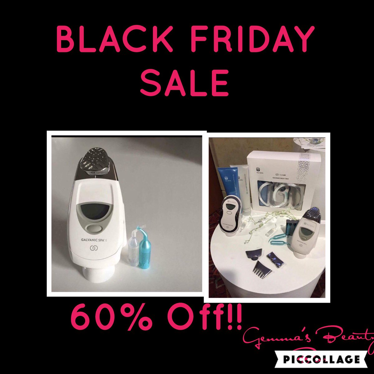 GemmaBeautyBox's tweet photo. Black Friday sale!! 60% Off Galvanic Spa &amp; Facial Gels!! #BlackFridaySale #BlackFriday #Sale #GalvanicSpa #Beauty #GemmasBeautyBox https://t.co/d4rrJDzD3H