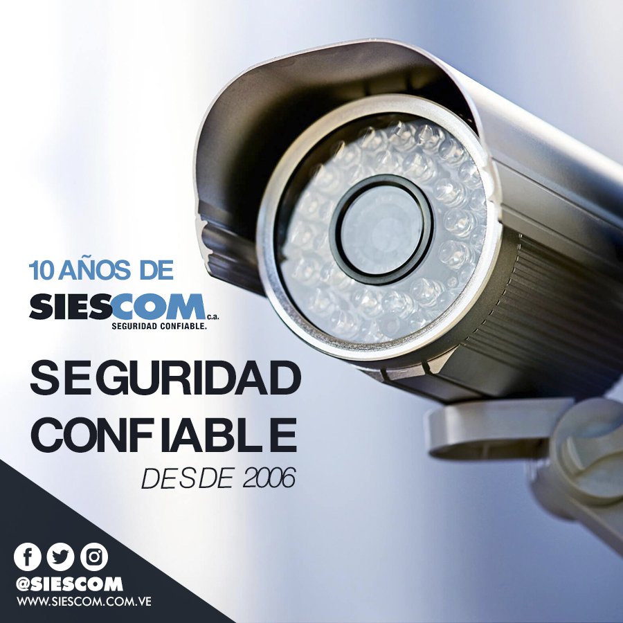 siescom's tweet photo. Desde hace 10 años nuestra misión ha sido siempre prestar un servicio de excelente calidad en seguridad electrónica.  somos #Siescom https://t.co/3vYZ027C3U