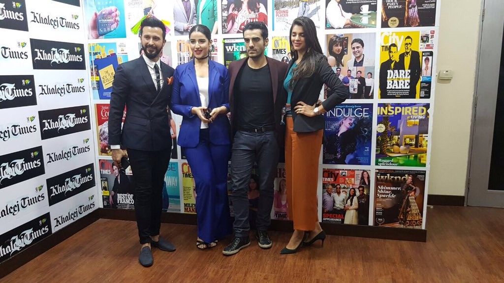 aryfilmsary's tweet photo. Team #DobaraPhirSe at @khaleejtimes #dubai for the promotions 
Releasing on 25th Nov 
#aryfilms #madeinpakistan https://t.co/E41NNWHAvR