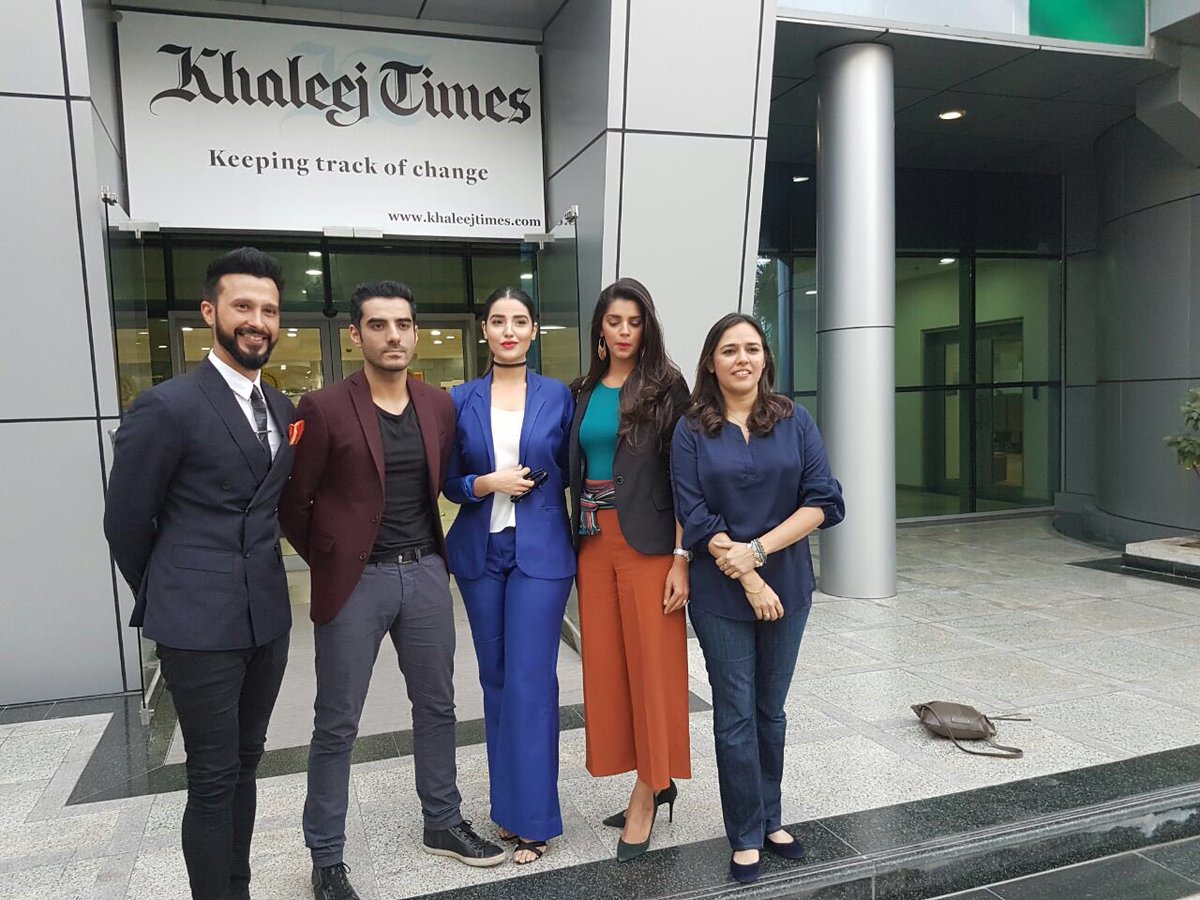 aryfilmsary's tweet photo. Team #DobaraPhirSe at @khaleejtimes #dubai for the promotions 
Releasing on 25th Nov 
#aryfilms #madeinpakistan https://t.co/3IxZKQHNZq