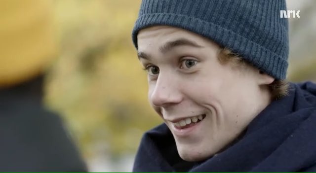 long_dark_night's tweet photo. Well, I'm just gonna keep looking at these cute pics of happy Isak and deny that Evak isn't endgame #skam #isak #evak #thosedimplesthough 😍 https://t.co/cdedCxdYgX