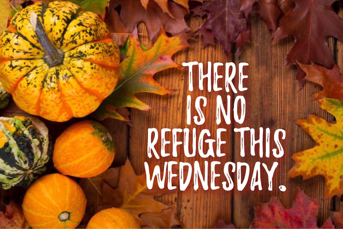 NR_Refuge's tweet photo. Just a reminder! No Refuge this Wednesday! Enjoy time with your families! Happy Thanksgiving! ❤️🍖🍁🍂🦃 https://t.co/rF1bAwXK5S