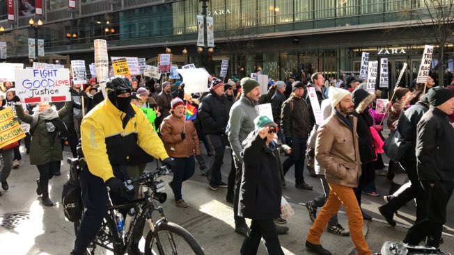 RevJJackson's tweet photo. The  Chicago march went from the federal building to #TrumpTower.Every where you went, people 'from all walks' supported us. #CBMagness #KHA https://t.co/RbWGeAVqbs