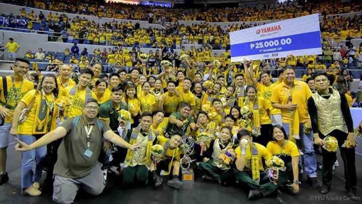 OneFEU's tweet photo. The happy and ecstatic FEU Nation. Blessed to be part of this community. 😍 #OneBraveTeam #ShowTam #FEUCS15 https://t.co/Nd62SO8KKu