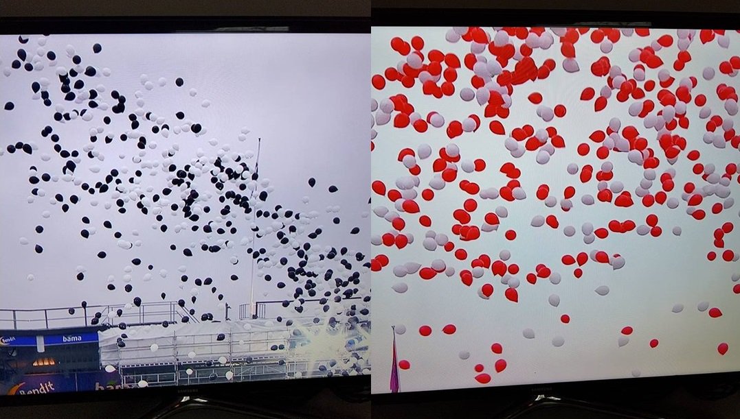 HoldNorgeRent's tweet photo. Er det mulig? Frislipp av #ballonger under #cupfinalen? Dette er #forsøpling! Også #idretten må vise #ballongvett: https://t.co/EhEfSbmomm https://t.co/a0wOUkpR24