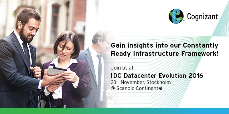 CognizantEvents's tweet photo. Gain insights into our Constantly Ready Infrastructure framework! Join us at #IDCdatacenter https://t.co/ozQKbuvPvI https://t.co/PDhEedbfXy