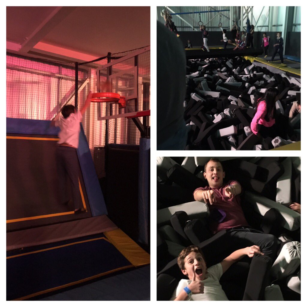 TribeStudent's tweet photo. Amazing camp Barak reunion today! We had a bouncing time in Oxygen free-jump today! Followed by some yummy pizza!! #tribe #reunion #yum https://t.co/8qSxfooTcc