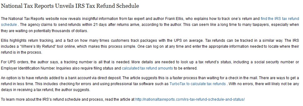 JohnTBob's tweet photo. National Tax Reports Unveils IRS Tax Refund Schedule
#FrankEllis  #NationalTaxReports #IRSTaxRefundSchedule  

https://t.co/ZHxsvevLfT https://t.co/W0zXM5fvuS