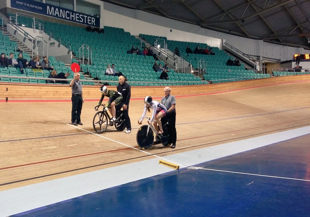 BUCSsport's tweet photo. #BUCSTrack: ๐ตwho run the world? Girls ๐ต Women's Team Sprint new #BUCSrecord set by @Els_Richardson & @jesscrampton https://t.co/x06JMycYCk