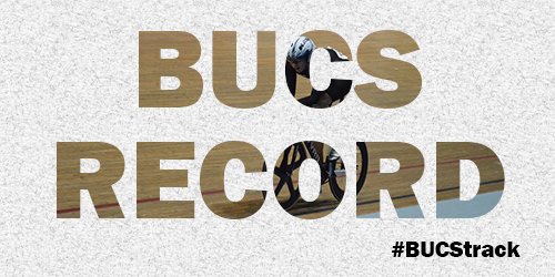 BUCSsport's tweet photo. #BUCSTrack: ๐ตwho run the world? Girls ๐ต Women's Team Sprint new #BUCSrecord set by @Els_Richardson & @jesscrampton https://t.co/x06JMycYCk