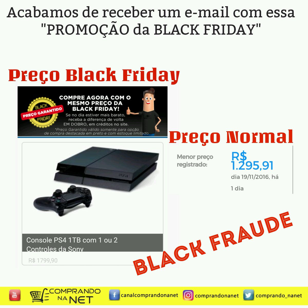 comprando_nanet's tweet photo. #ToNumaFaseQ não aguento mais ver o Brasileiro pagando a metade do dobro na #BlackFraude ! Siga #ComprandoNaNet e não caia em #PromoFake https://t.co/AVpgqrsrlT