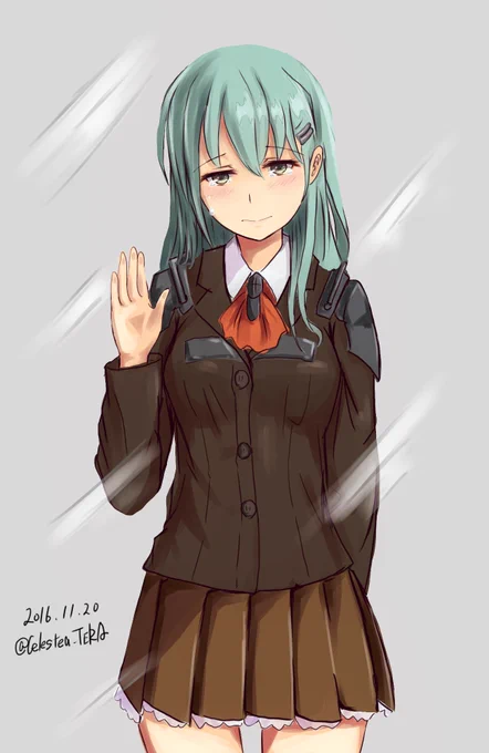 #艦これ版深夜の真剣お絵描き60分一本勝負
#艦これ版真剣お絵描き60分一本勝負_20161120
鈴谷
進水日おめでとう。

「ありがとう・・・でもどうして提督に触れられないの?」 