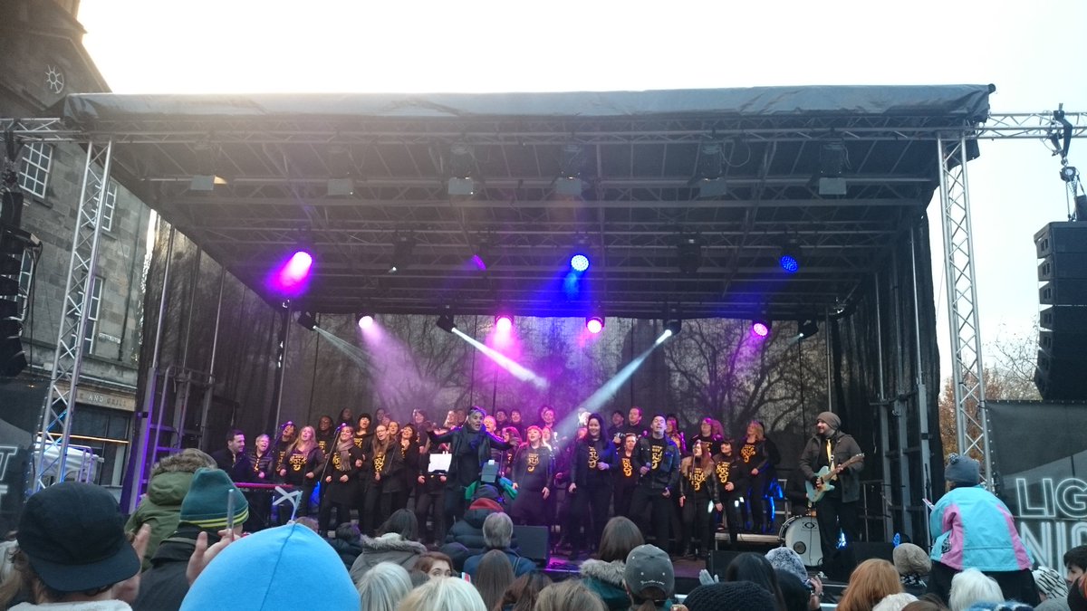 The amazing <a href="/GotSoulChoir/">Got Soul Choir</a> entertaining the crowd at <a href="/Edxmas/">Edinburgh's Christmas</a> Light Night
