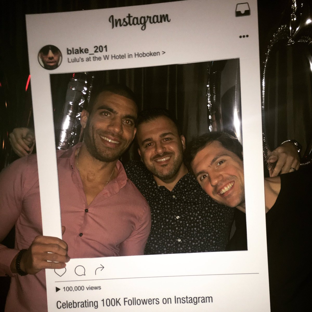 JVitamincandy's tweet photo. We're out here at the #WHoboken celebrating @blake_201's 100K+ following! If you're here come say hi! 
.
#vitamincandy #Hoboken #LulusNJ https://t.co/wvEqKNMl4f