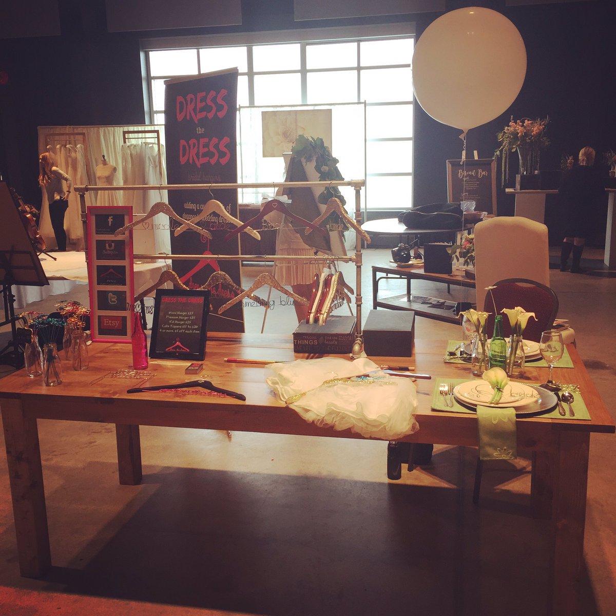 All set up at #hfxindiesocial ! We are at Pier21 noon until 4pm! 
#dressthedress #bridalshow #halifax
