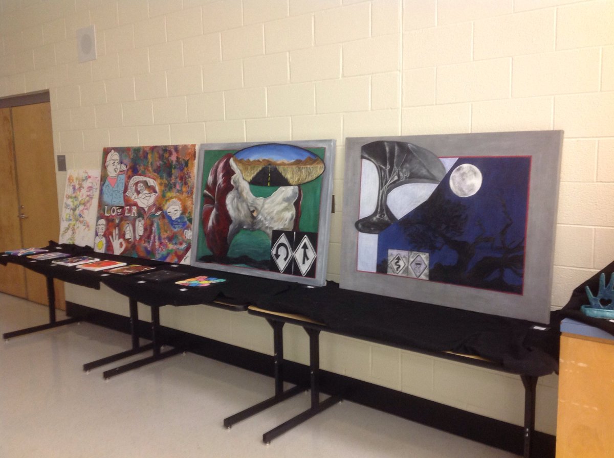 HawthorneAOHS's tweet photo. #HawthorneAcademyofHealthSciences art gallery @CharMeckSchools @NAFCareerAcads https://t.co/Ic8h8hceSC