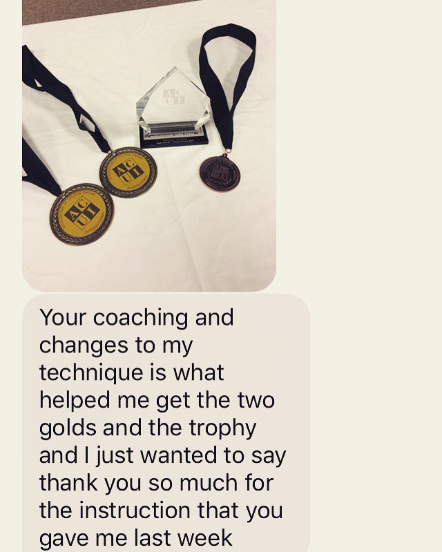 I love getting texts like these!  
kaylebrowning.com to book your lesson! #KBCOACHING