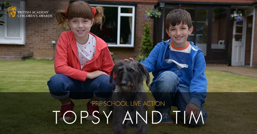 BAFTA's tweet image. British Academy Children&apos;s Awards Pre-School Live Action WINNER: Topsy and Tim bit.ly/2fFeH9o #BAFTAKids