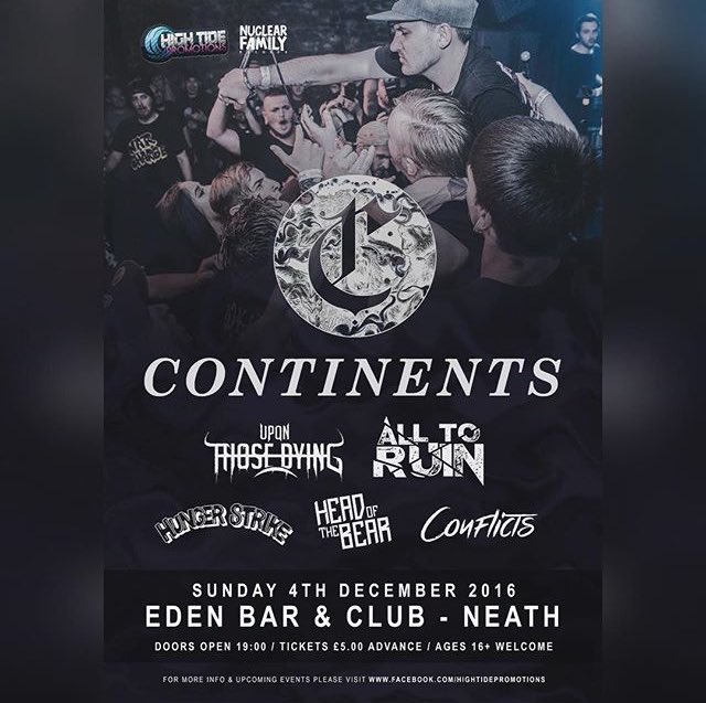 4th December NEATH w/ <a href="/AllToRuinUK/">All To Ruin</a> <a href="/UponThoseDying/">UPON THISE DYING</a> <a href="/CONFLICTSUK/">Conflicts UK</a> @HeadoftheBear &amp; Hunger Strike