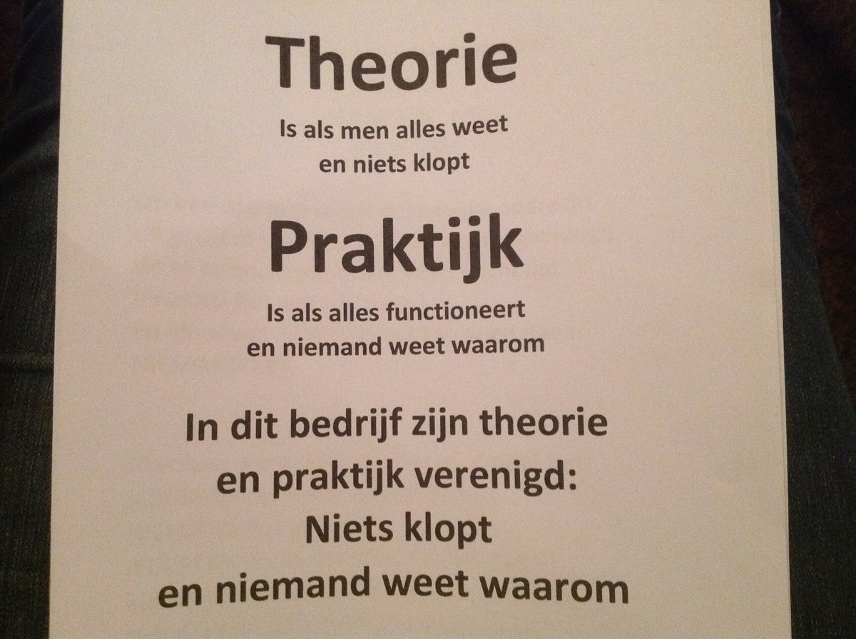 Theorie en praktijk dat moet je borgen #FM
