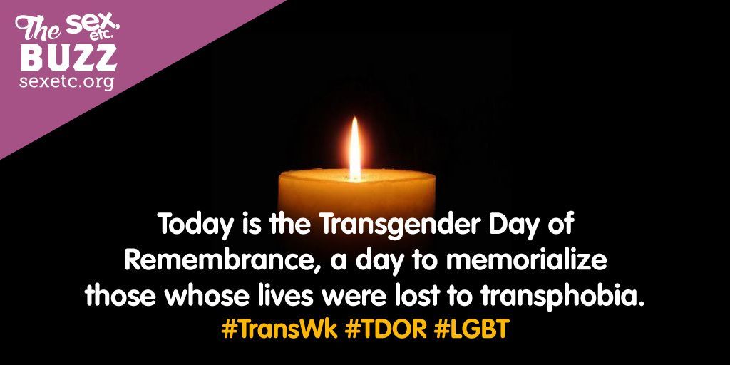 Today is Transgender Day of Remembrance and we remember those who were the victims of transphobic violence.  #TDOR
