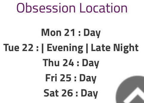 Ashley_SRM's tweet photo. My week schedule at obsession 🍒 https://t.co/tmJ43QHK1X