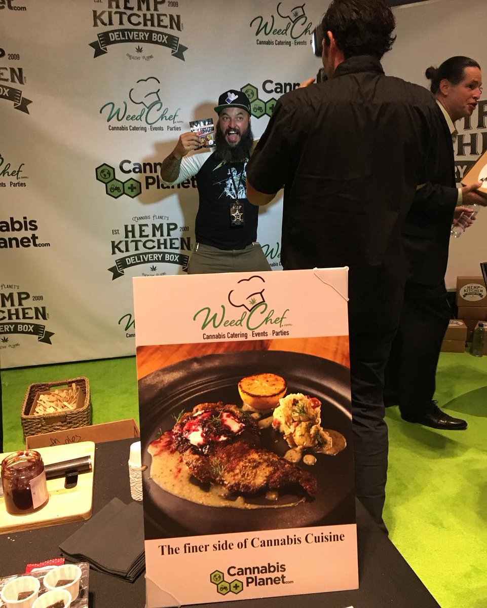 hempkitchen <a href="/yesodwilliams/">Yesod</a> at Hempkitchen.com hangs with #weedchef #chefmike #cannabisplanet #AMA2016 Gifting Suite #AMAs
