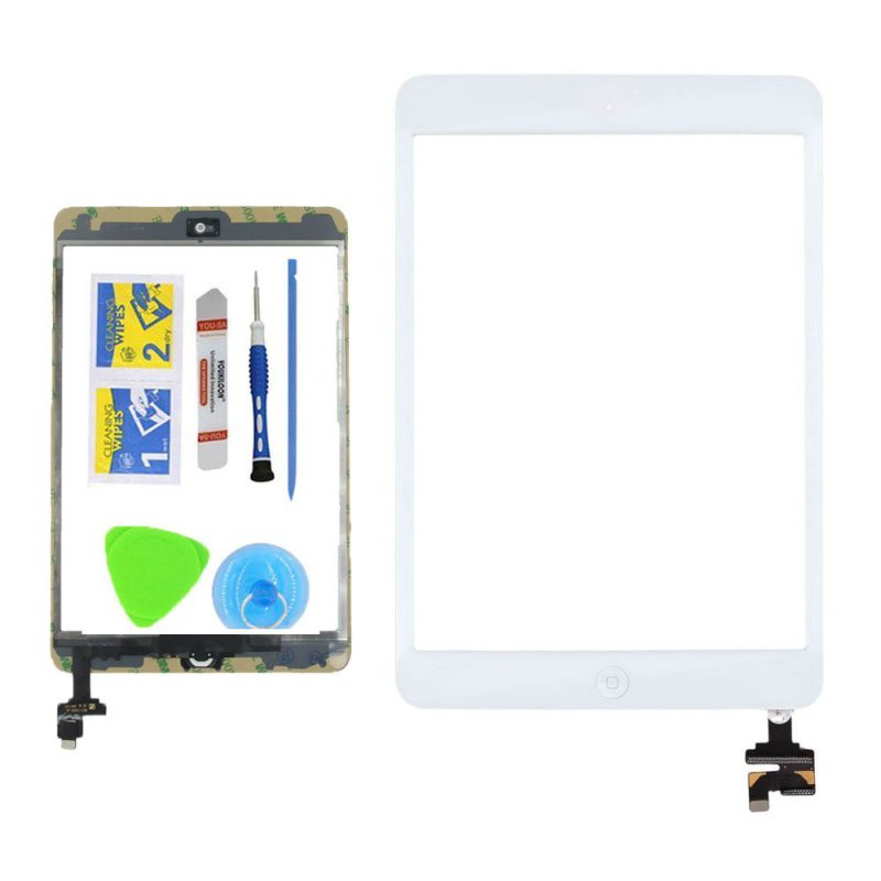 goo.gl/e1N8aJ - Monkey White Replacement Screen Touch Screen Digitizer For iPad Mini 1 & 2 With IC Chip Home Button and Flex ...