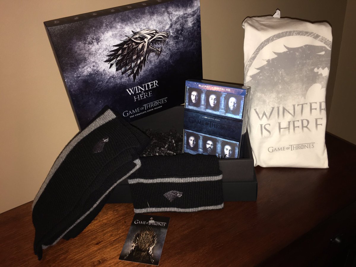 Peter_Dinklage's tweet photo. Winter is Here! Thank you @HBO for sending me The Complete Sixth Season of @GameofThrones! #GoT6DVD https://t.co/WIYw7v9Fml