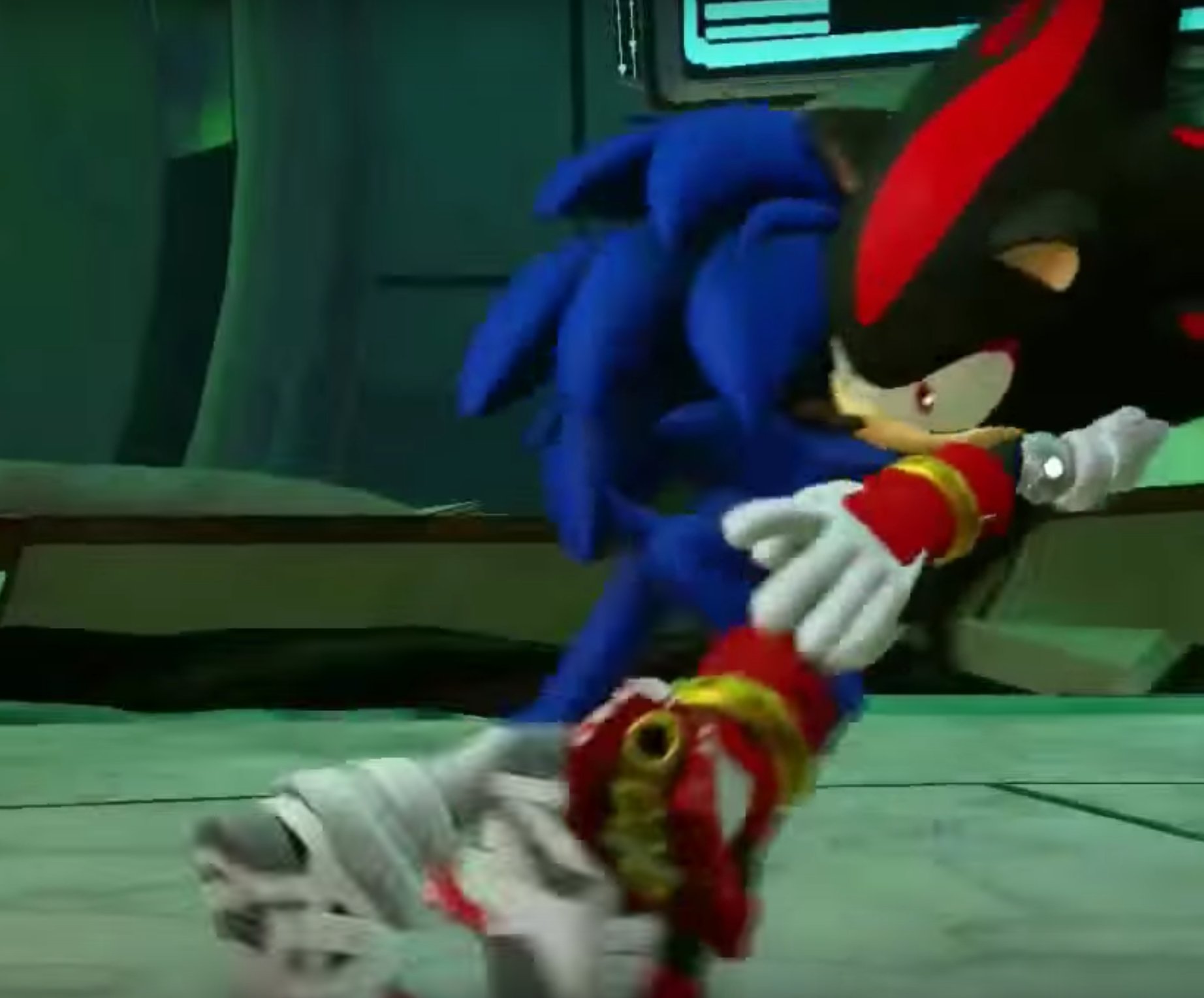 rt your boom sonic on X: sonic feat. shadow (bro hug)   / X