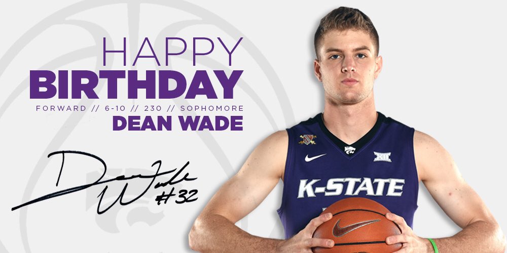 KStateMBB's tweet image. RT to wish @deanwade3232 a Happy 2️⃣0️⃣th Birthday and great game later today! 🎉🎂