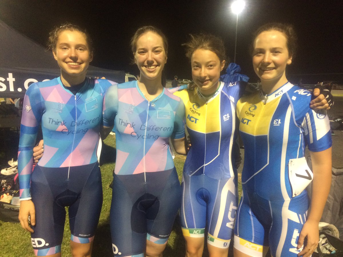 _JamieNicholls's tweet photo. The women Madison championship riders from the Bathurst Open Track Carnival. A great Saturday of racing. #goACTgirls https://t.co/bjxXhTdYOg