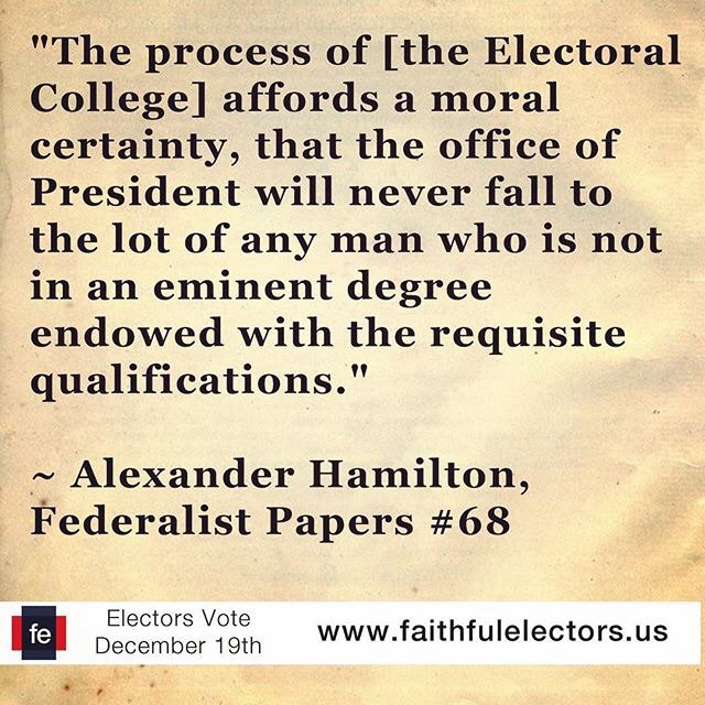 Faithful Electors (@faithfulelector) on Twitter photo In #myamerica, electors will vote their conscious and are protected. They are #FaithfulElectors #moralelectors not #faithlesselectors In #myamerica, electors will vote their conscious and are protected. They are #FaithfulElectors #moralelectors not #faithlesselectors