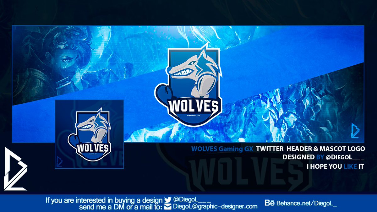 NewLoyalStudio's tweet photo. ~Twitter header &amp; Mascot Logo for @wolvesgamingx ~
-Feedback appreciated-
~SpeedArt: https://t.co/ESUofAF5Lh~
-HD: https://t.co/D6G5AnY1ce? https://t.co/8LpTlxWxZk
