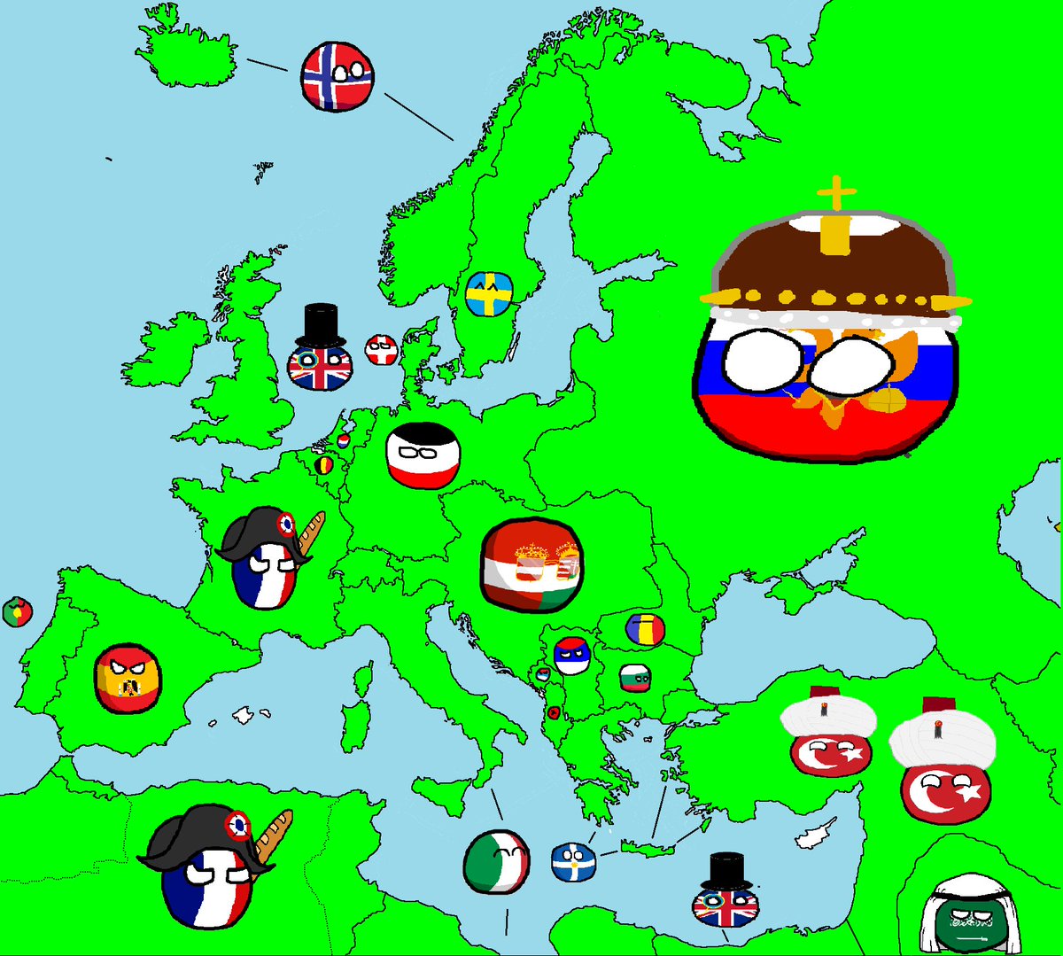 Countryballs Map Of The World