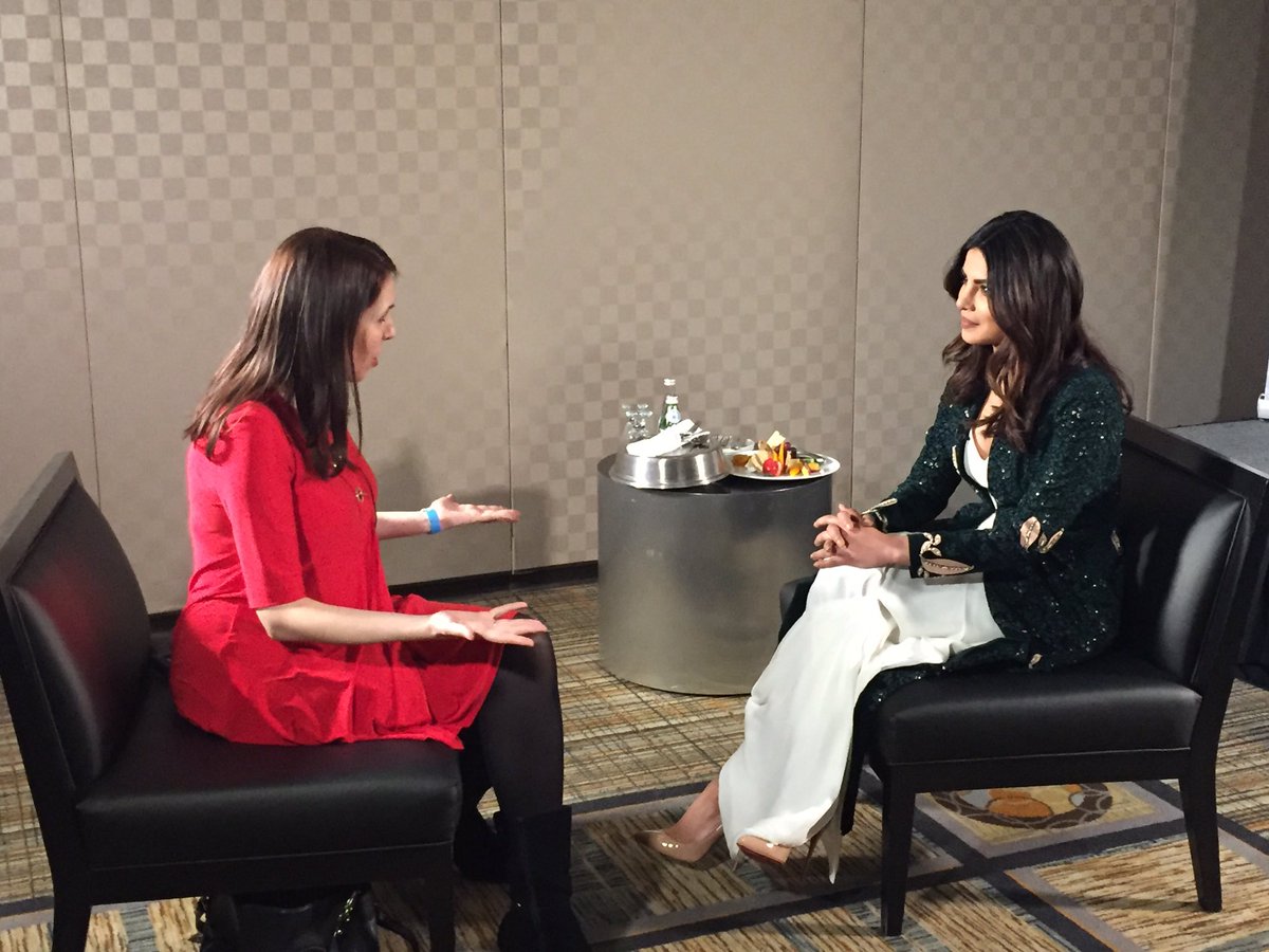 Susan from <a href="/CBCToronto/">CBC Toronto</a> interviewing <a href="/priyankachopra/">PRIYANKA</a> #Sarvann #iffsaTO #piffTO #amrindergill #madhuchopra #simichahal