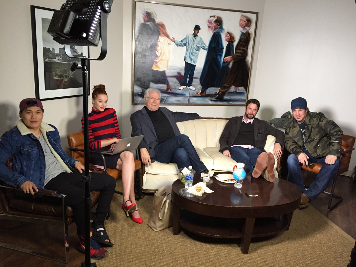 librarianstv's tweet photo. We’re watching with you from @Dean_Devlin's office! @LindyBooth @johnharlankim @ChristianKane01 @johnlarroquette and #NoahWyle! https://t.co/tX90QRJQXy