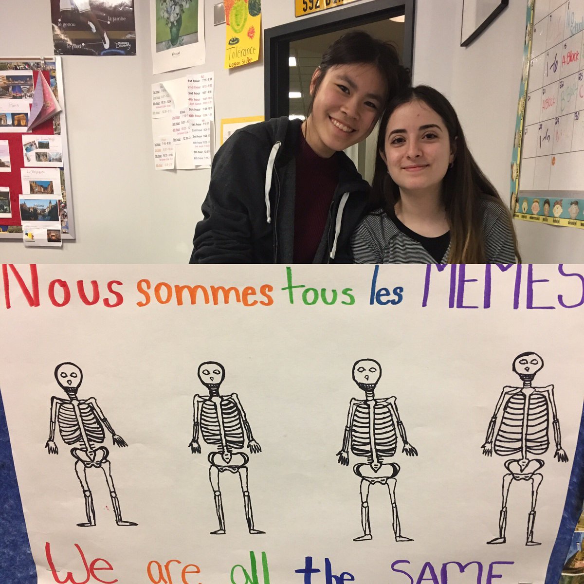 FrenchClubWLC's tweet photo. French students celebrate their values at #wlc @PrincipalMorgan https://t.co/AxEIv5KiyK