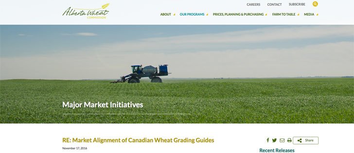 AgriTrend's tweet photo. Alberta wheat growers call for improved grading system https://t.co/B6jhEknmC5 #Farm365 #Crop16 https://t.co/Q3wexKQSk4