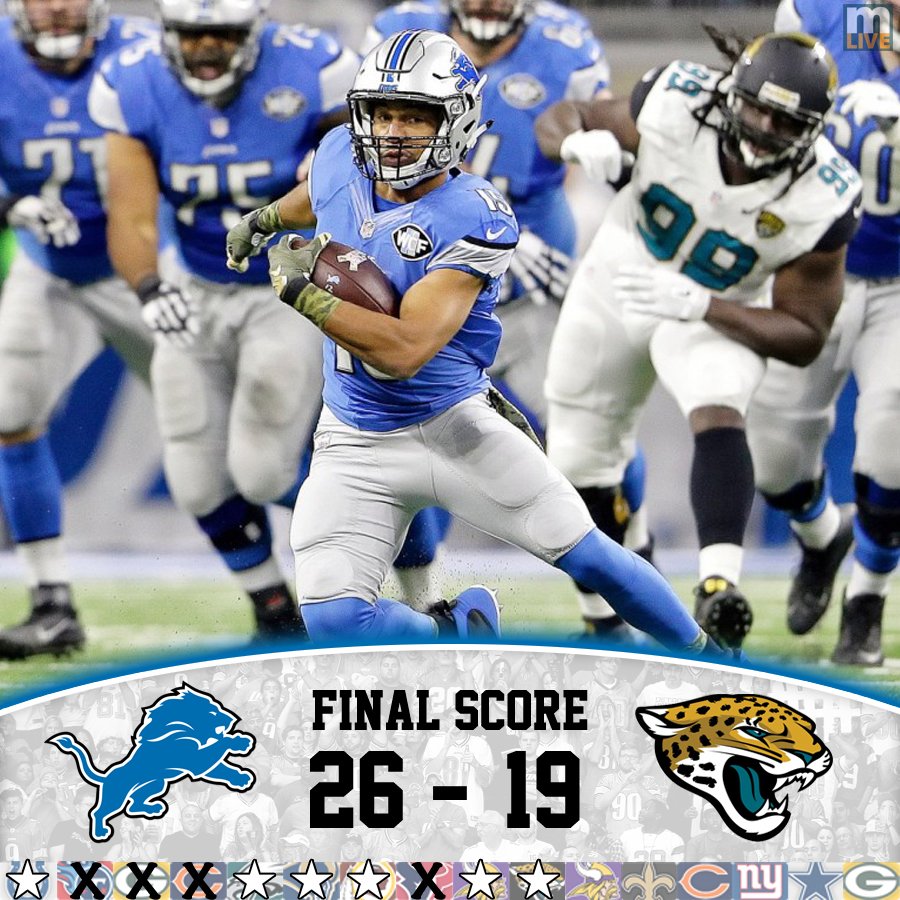 Lions win! Final Detroit Lions 26, Jacksonville Jaguars 19 MLive