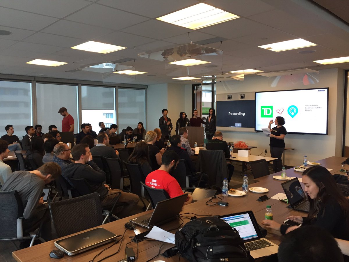 CiscoCanada's tweet photo. Congrats to all the hackers who participated in @Finhacks this weekend! Over 150 students came out to be disruptive. We love it!!! #fintech https://t.co/8jdOwihKOP