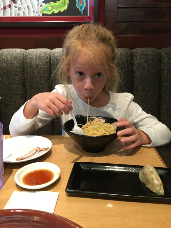 jwhitmore80's tweet photo. Ramen date with this cutie. https://t.co/avY9vgWUed