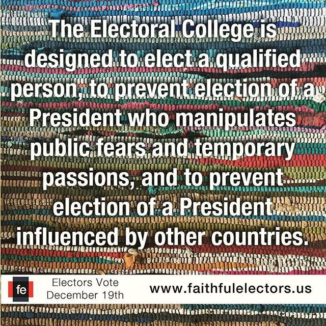 Faithful Electors (@faithfulelector) on Twitter photo Take a stand against what you see in our President-Elect and encourage our #FaithfulElectors to vote their conscious faithfulelectors.us Take a stand against what you see in our President-Elect and encourage our #FaithfulElectors to vote their conscious faithfulelectors.us