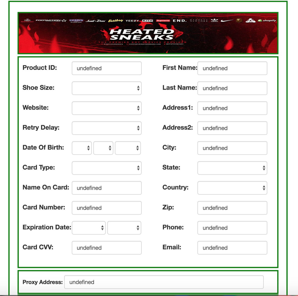 HeatedSneaks's tweet photo. New Heated Adidas Bot coming soon!
-Mac OSX + Windows + Chrome OS
-Backdoor
-ATC
-Auto Checkout
-Proxy
-International
-Captcha Token
+MORE https://t.co/Zf2k7n5Yoe