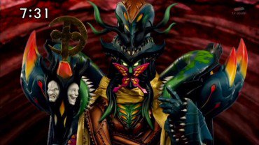 تويتر きゃの十三 على تويتر こないだhddに残ってるキョウリュウジャーの最終回見てて気付いたんだけどデーボス軍の戦騎って オズの魔法使いのお供がモデルなわけで ラスボスの 蝶絶神デーボス って魔法使いオズがモチーフなんじゃ って思ったらどうもその