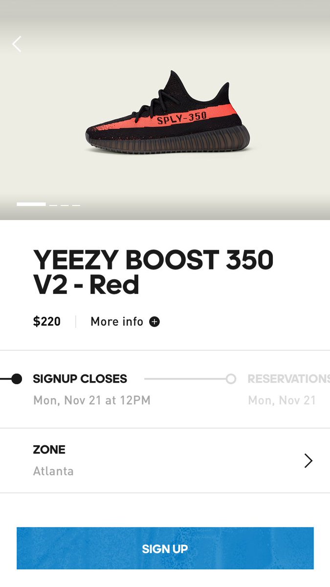 adidas confirmed reservation time