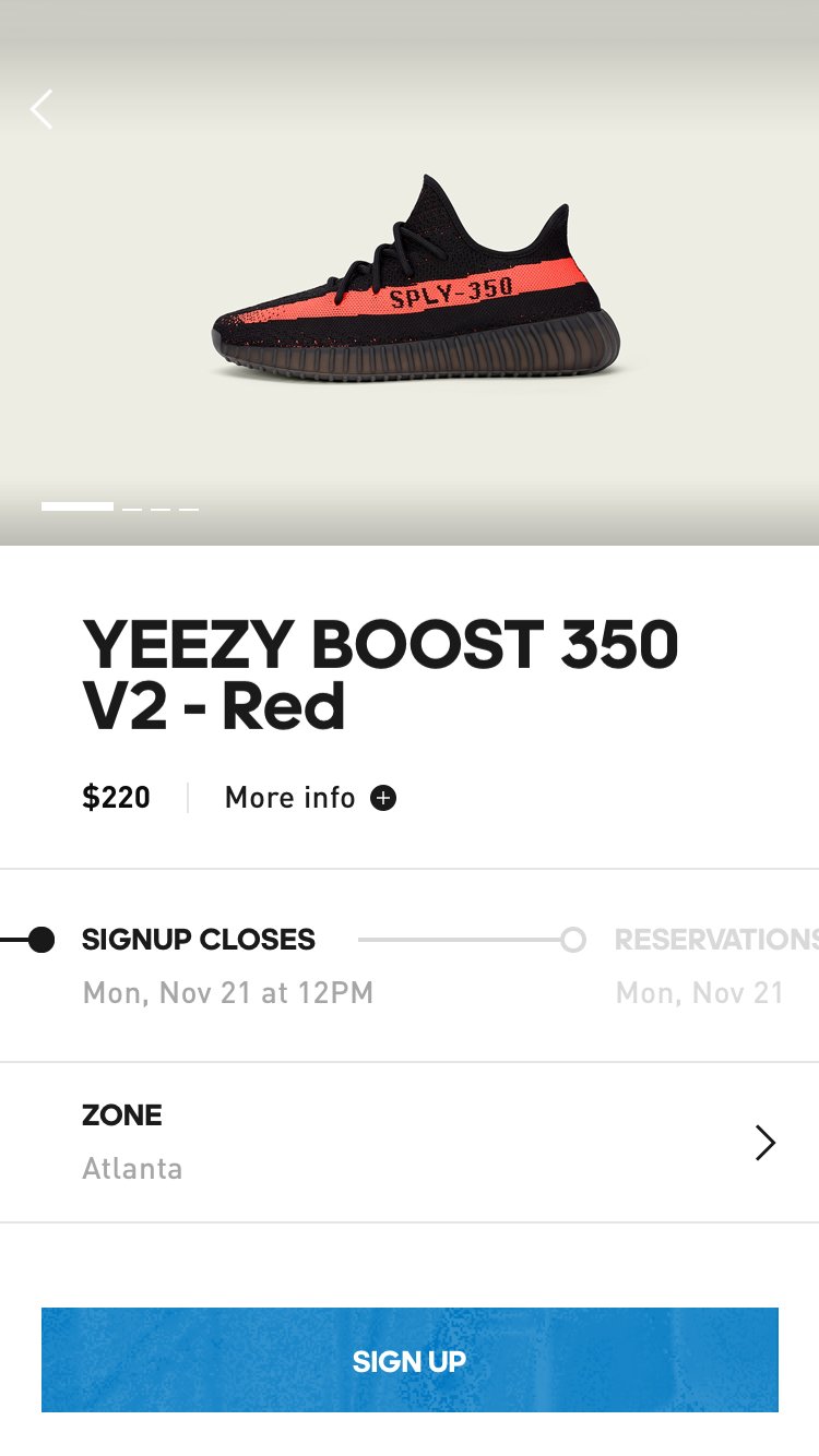 Reserve yeezy deals adidas app