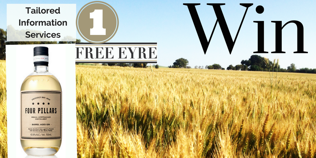 FreeEyreLtd's tweet photo. Enter to #WIN Barrel Aged Gin 700ml from boutique distillery @FourPillarsGin Just FOLLOW Us &amp; Retweet! #FreeEyreGrain Happy Harvest #EPag https://t.co/5ZvQFsPVcv