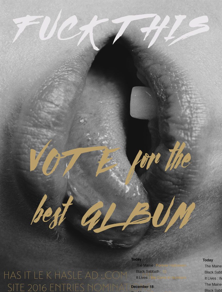 hasitleaked's tweet image. Pick your THREE nominations for Album 2016! RT!
Submissions are open: hasitleaked.com/articles/album…
#AND #YEAR #WITHBANG